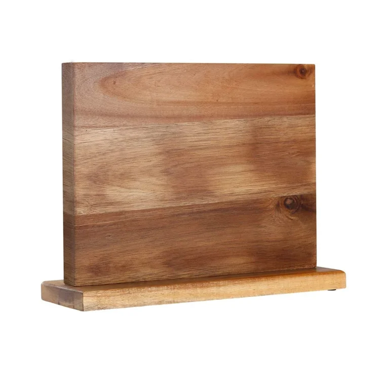 Высококачественный кухонный магнитный держатель для ножей из дерева акации многофункциональный подставка хранения