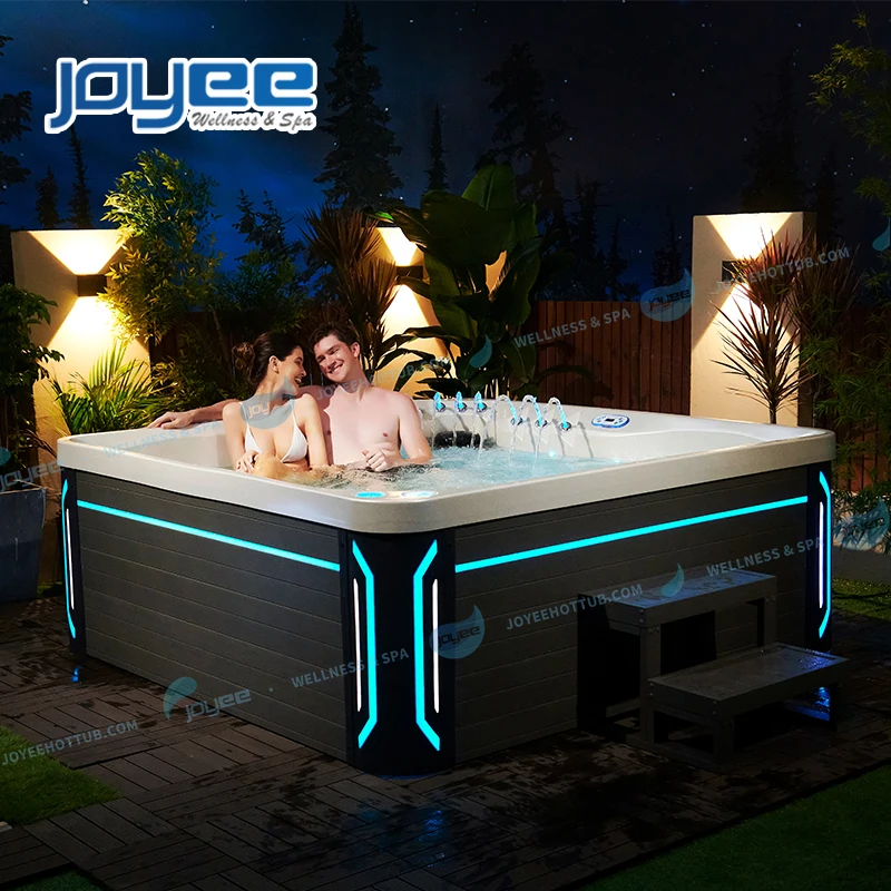 JOYEE 5 Persons Balboa System Acrylic Hot Tube Outdoor Spa With Jacuzzier Party Bathtub Massage hot tube spa jacuzzier
