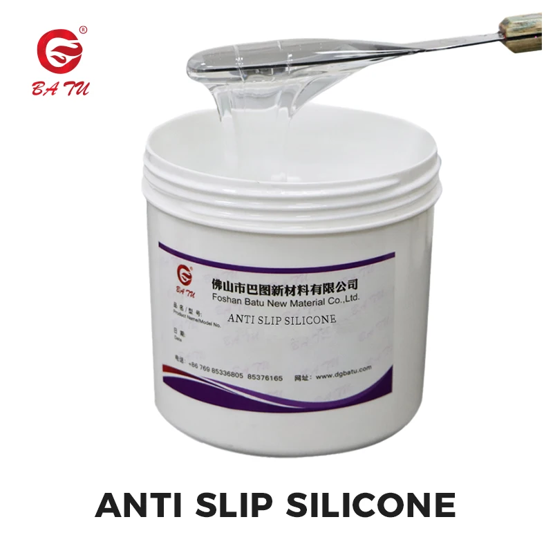 Chinese Factory Clear Liquid Silicone Non-Slip Fabric Anti-Slip Coated Dots Screen Printed Knitted Non-Slip Mat