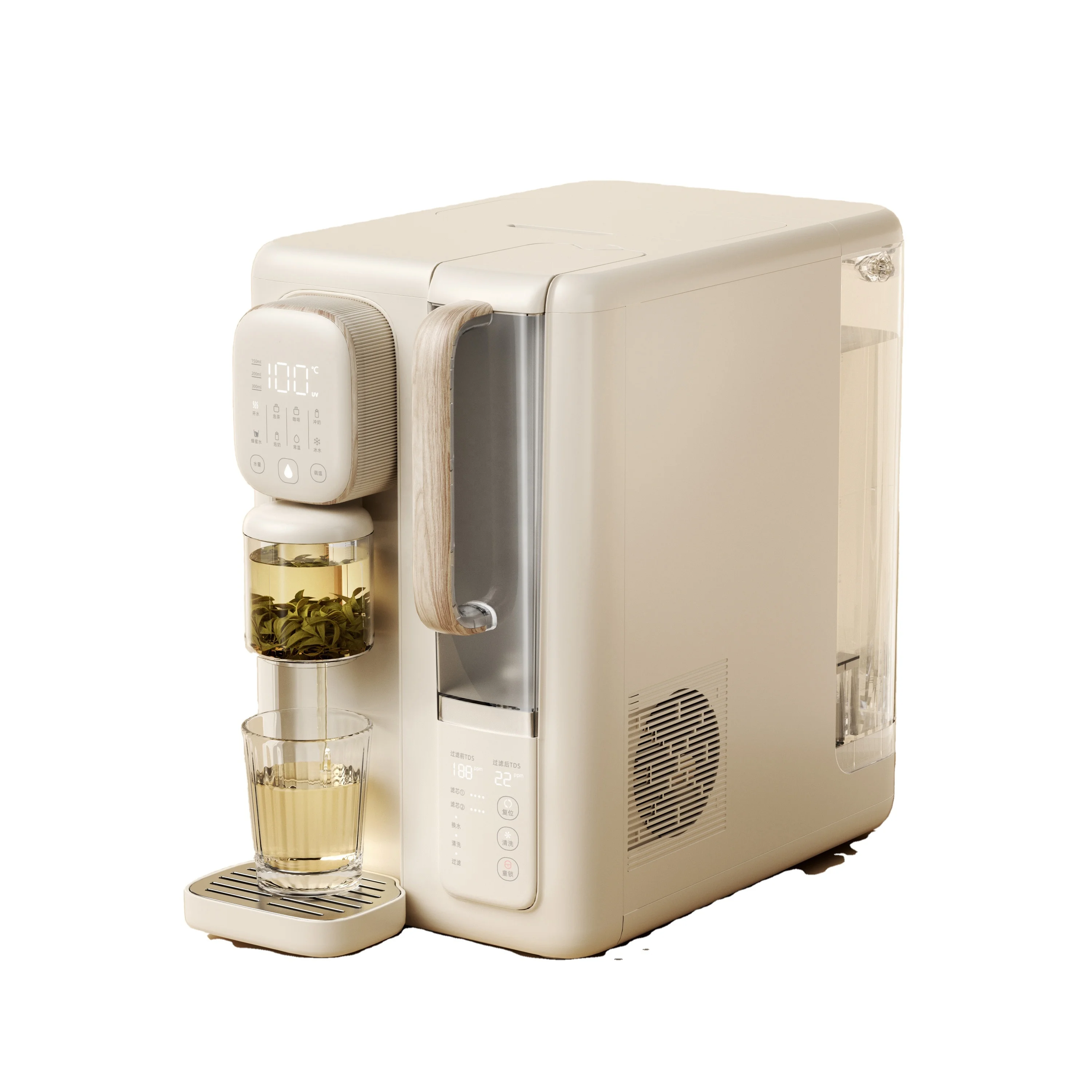 Electric Countertop Water Purifier Desktop Reverse Osmosis UV Hot/cold Hydrogen Dispenser RO Purification Filter System Plastic