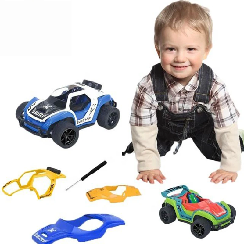 1:16 Simulation RC Military Car Toy DIY Assembled Remote Control Cars Toy 4CH Radio Control Changeable Shell Vehicle toys