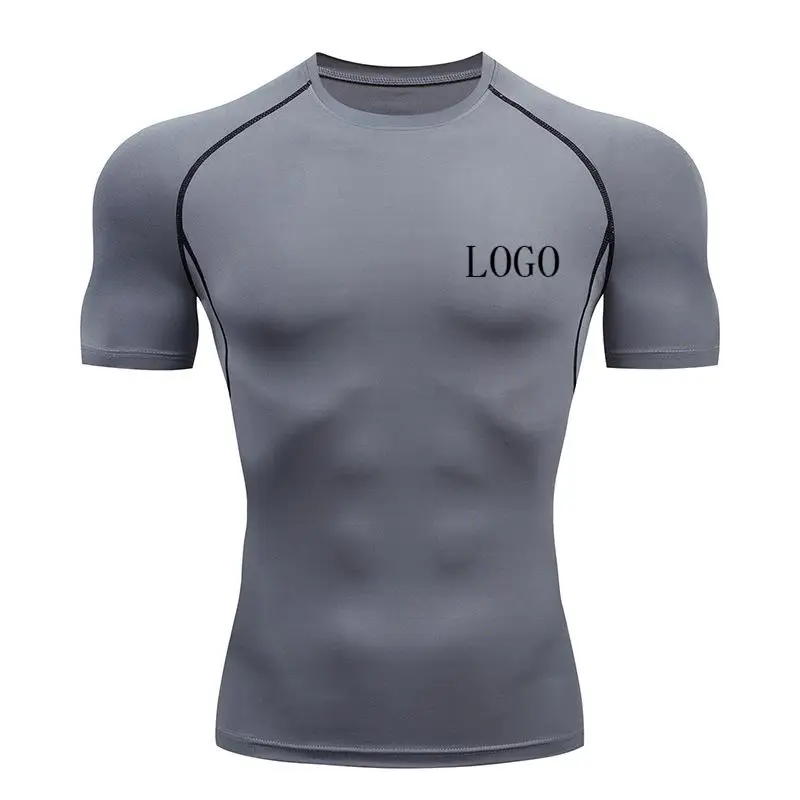 Sports Top T Shirts Rashguard Sort Sleeve Custom Rash Guard Fitness Gym Shirt Rash Guard For Men Sort Sleeve