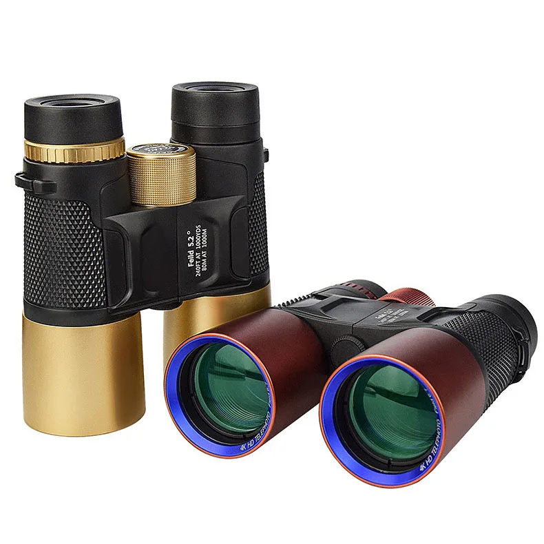 12X42 high magnification high-definition metal binoculars low-light night vision large objective telescope