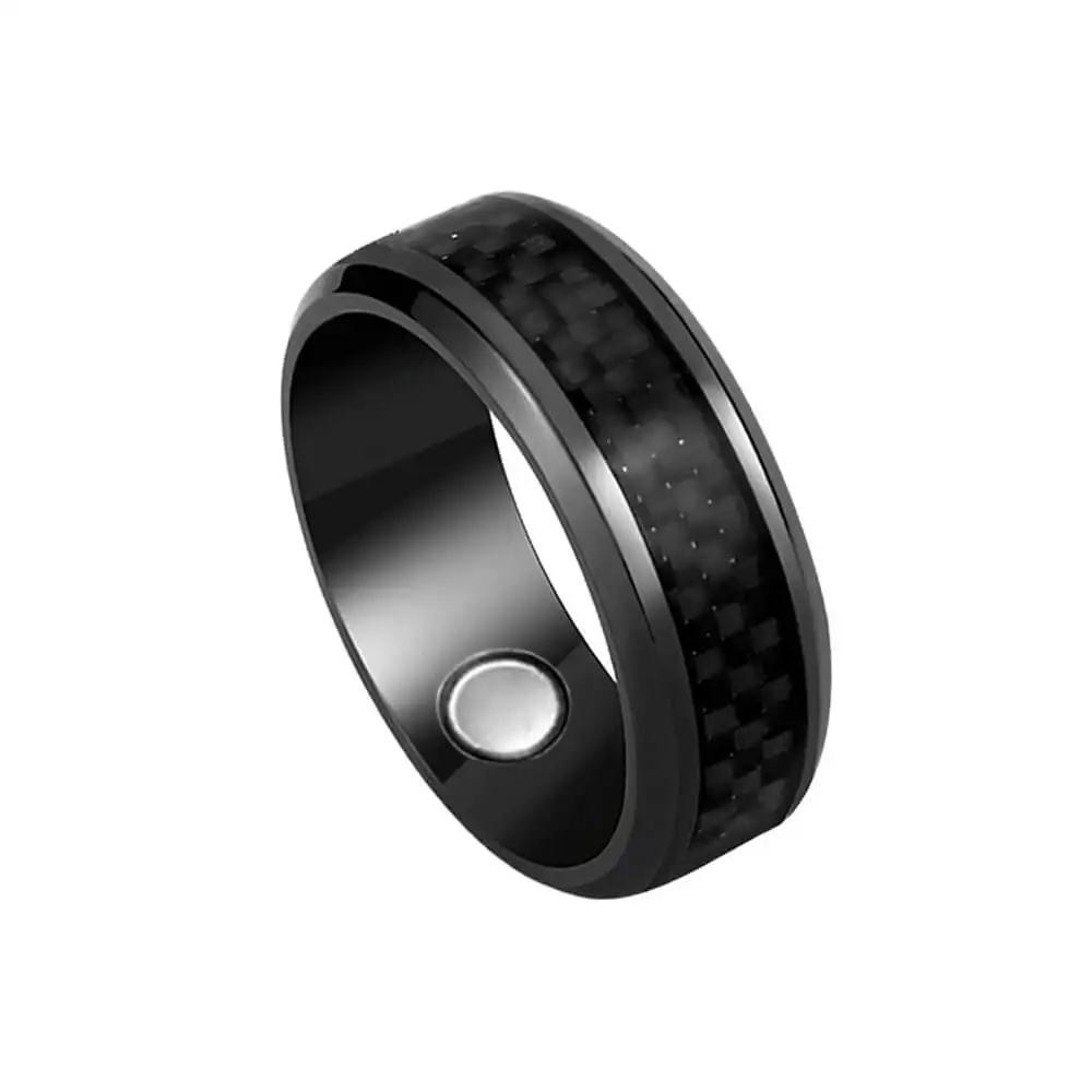 BioMagnetic JewelryPersonalized Neodymium Magnets Ring Men Ring Stainless Steel Jewelry Fashion Jewelry