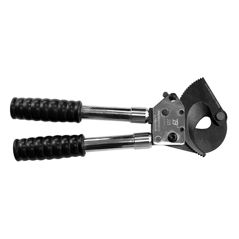 J25 Industrial Steel Cable Cutter Ergonomic Hand-Operated Ratchet with Square Shape Skid Resistance OEM/ODM Support