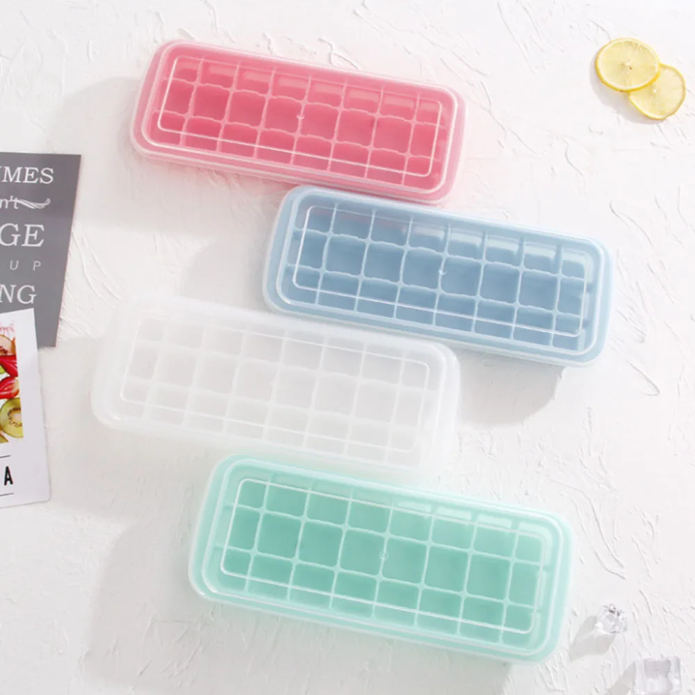 Summer Plastic BPA Free Non-stick Handmade Ice Maker 50 Holes Lids Kitchen Easy Release Ice Cube Tray