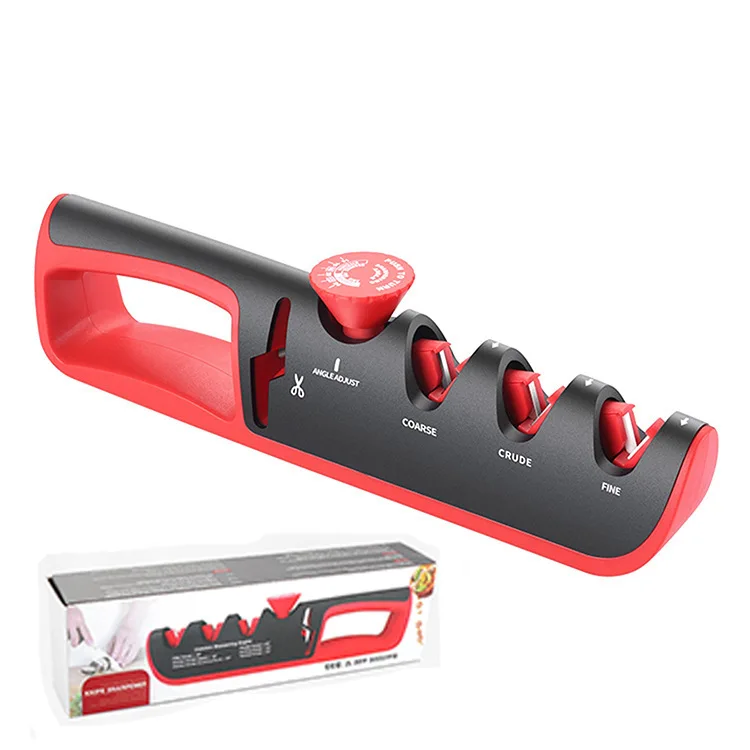 4 в 1 Алмазное покрытие тонкой стержень ножницы инструмент для заточки ручной абразивные диски из керамического камня точилка ножей