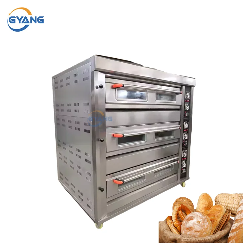 Промышленная печь для выпечки хлеба торт жареная курица пицца газовая модный тип черная титановая духовка