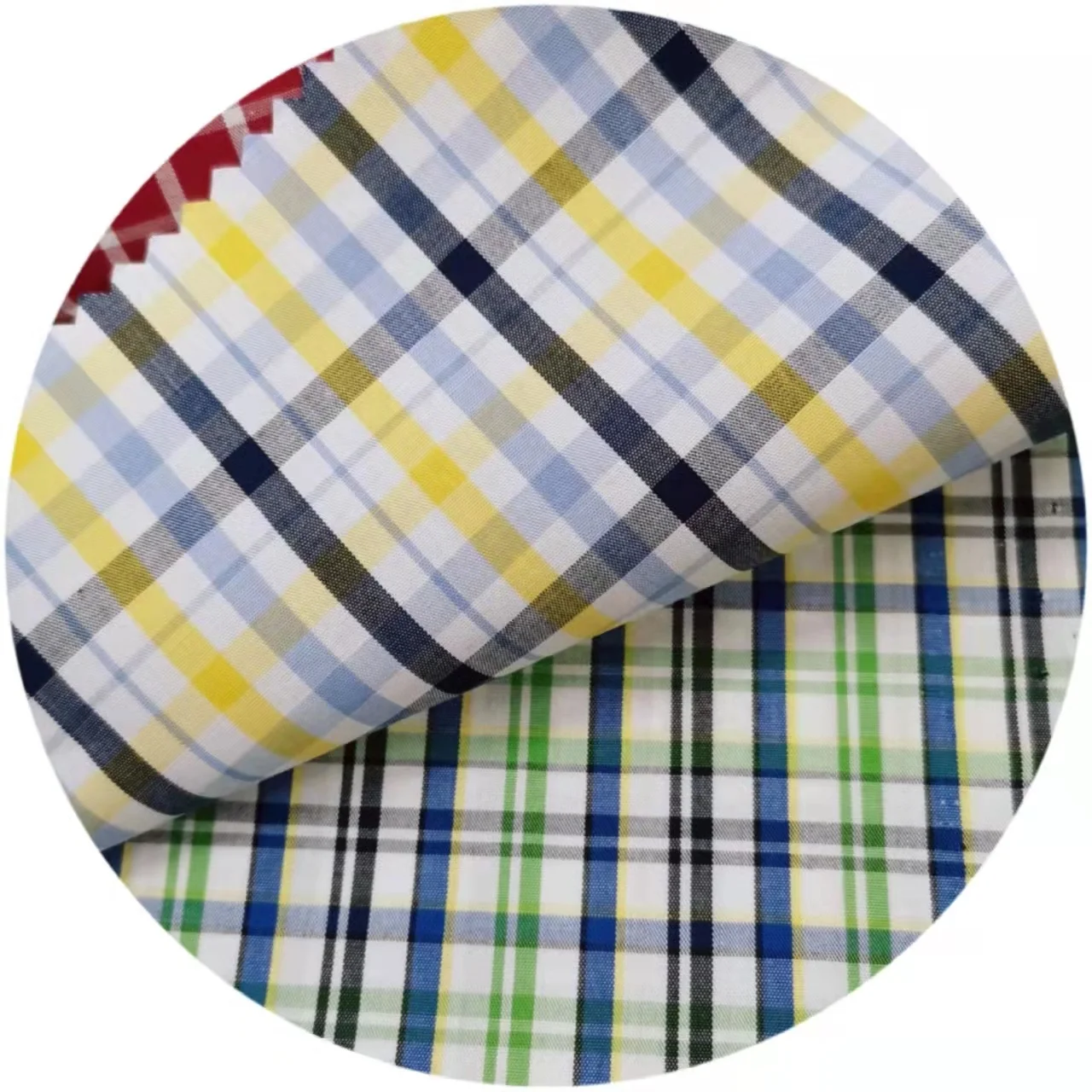 yarn dyed checks shirting plaid  cotton woven fabric 100% cotton jacquard fabric