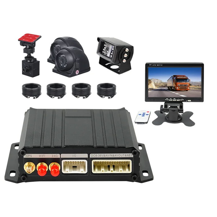 4CH Taxi Car AHD 1080P million pixels dual SD Card 24-hour mobile dvr 4g IP AI mdvr