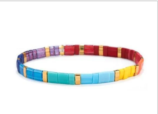 New Fashion Square Bead Bracelet Miyuki Bracelet Summer Beach Handmade TILA Bracelet