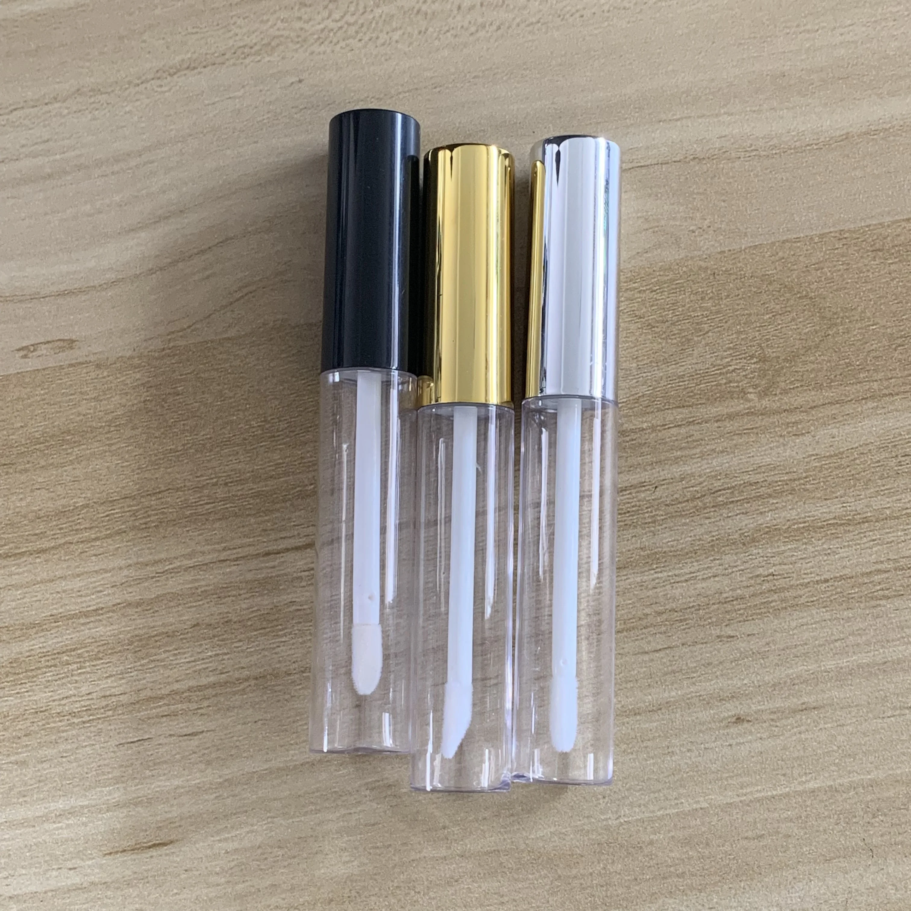 Круглый Золотой контейнер для блеска для губ, упаковка для косметического блеска для губ, 5 мл, 10 мл, небольшой минимальный заказ с принтом логотипа