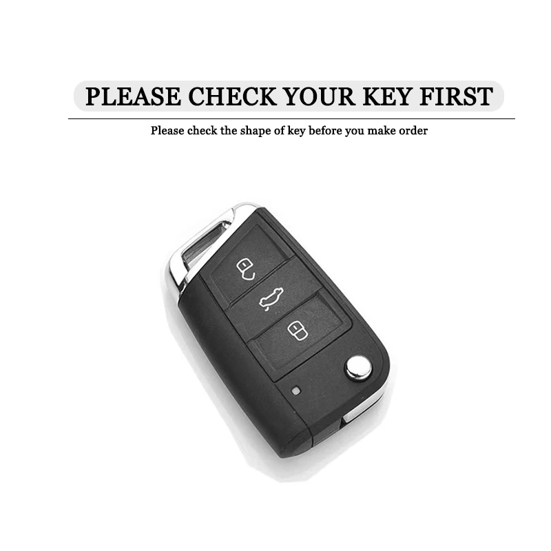 Zinc Alloy Car Key Case Cover For Volkswagen VW Golf 7 ALLTRACK MK7 Tiguan SEAT Ateca Leon FR 2 Ibiza Skoda Octavia Accessories