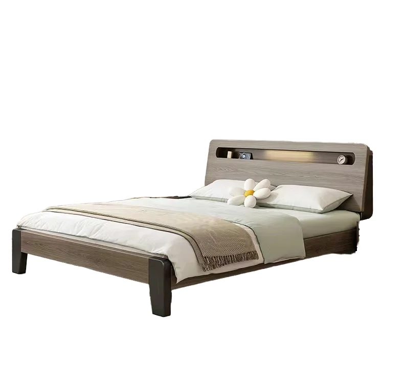 2024  upgraded  Simple  Wholesale Double Bed economic classic promotion frame modern  double furniture bed