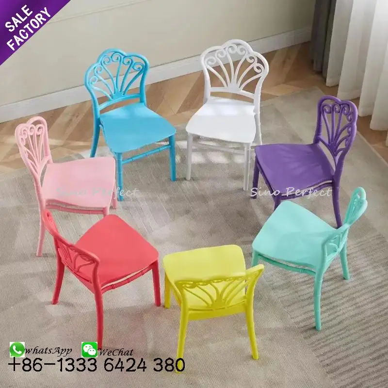 OEM Durable Plastic Resin Furniture Wedding Banquet Event White Chiavari Tifany Kids Party Chair