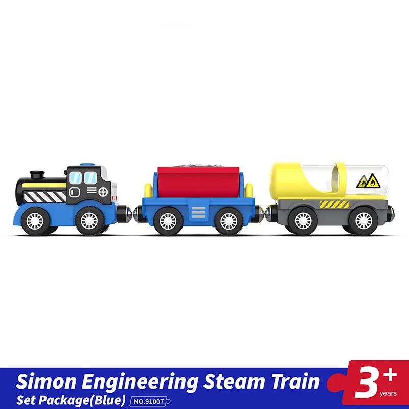 Детский деревянный пазл сборка игрушечного автомобиля Thomas the Train рельс электрический игрушечный конструктор Simon