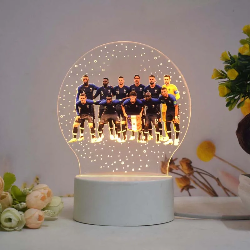 European Football Team Night Lamp Table Bedroom Desk Decoration Lighting for Men Boy Friend Football fans Gifts Set  Items