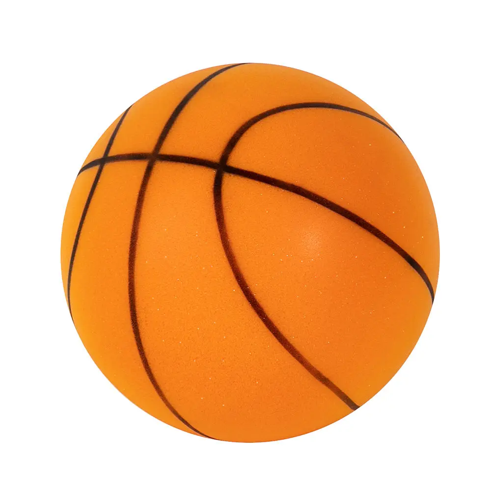 Kids silent soft training ball 24cm pu foam basketball lightweight for various indoor activities