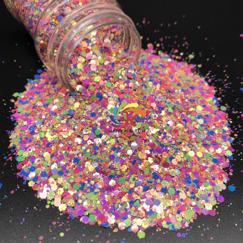 bulk decoration polyester chunky mix glitter art cosmetic body glitter