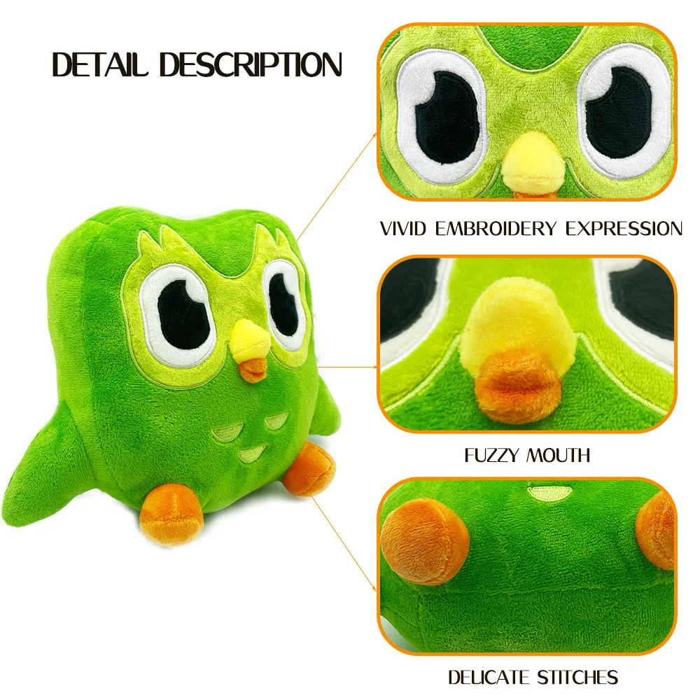 Hot Sale Lovely Green Owl Doll Plushie Cartoon Stuffed Toy Animal Soft Throw Pillow Children Gifts for Kids Fans