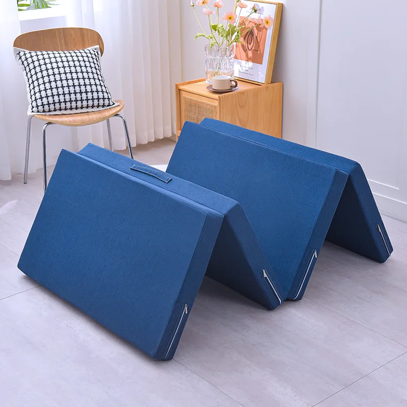 Wholesale Outdoor Travel foldable sponge mattresses Charcoal foam tri-fold mattress