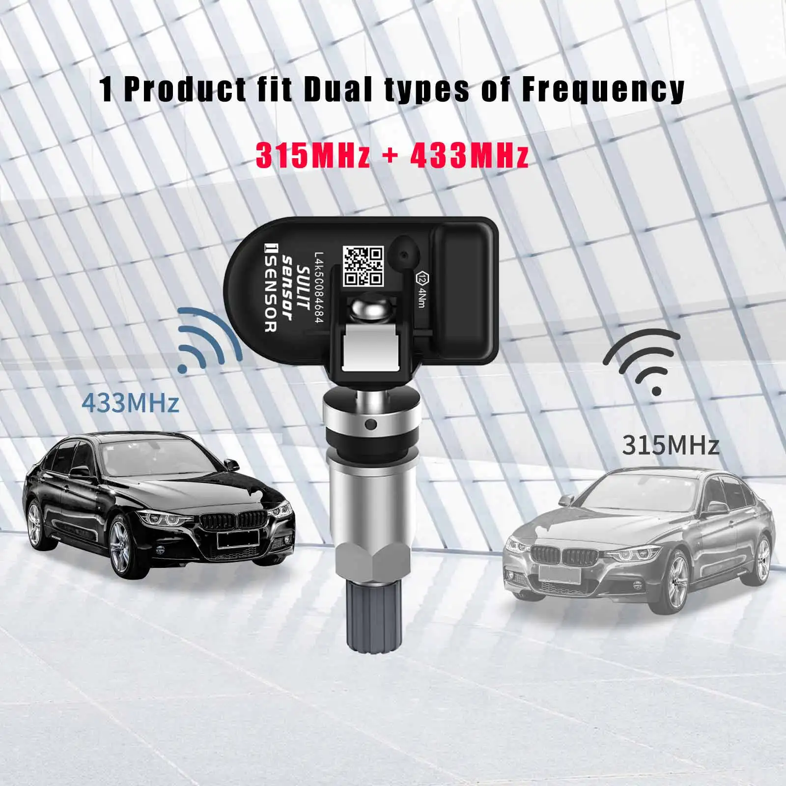 Universal TPMS Sensor CGSULIT TS01 433&315MHz 2in1 support replace 2500+ Original Car B/M/W x4