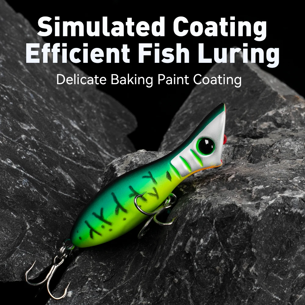 Kingdom Topwater Popper Fishing Lure 50mm 3.5g 5g High Quality Small Sinking Popper Wobbler Baits Fishing Lures For Pike Fishing