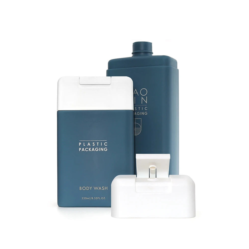 colorful skincare packaging  50ml 100ml 150ml 250ml 375ml flip cap shampoo bottle square hdpe plastic shampoo bottles