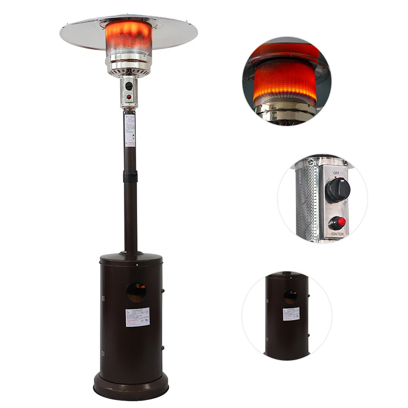 Commercial Gas Burner Head Gas Stove Black Stand Heating Infrared Steel Propane Umbrella Type Terrace Outdoor Patio Heaters