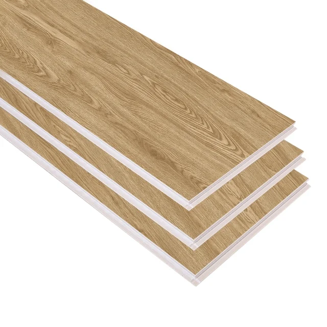 Wood Grain Commercial Grade Plastic Vinyl Floor SPC Rigid Core LVP Vinyl Tiles With 1.5mm Ixpe Foam