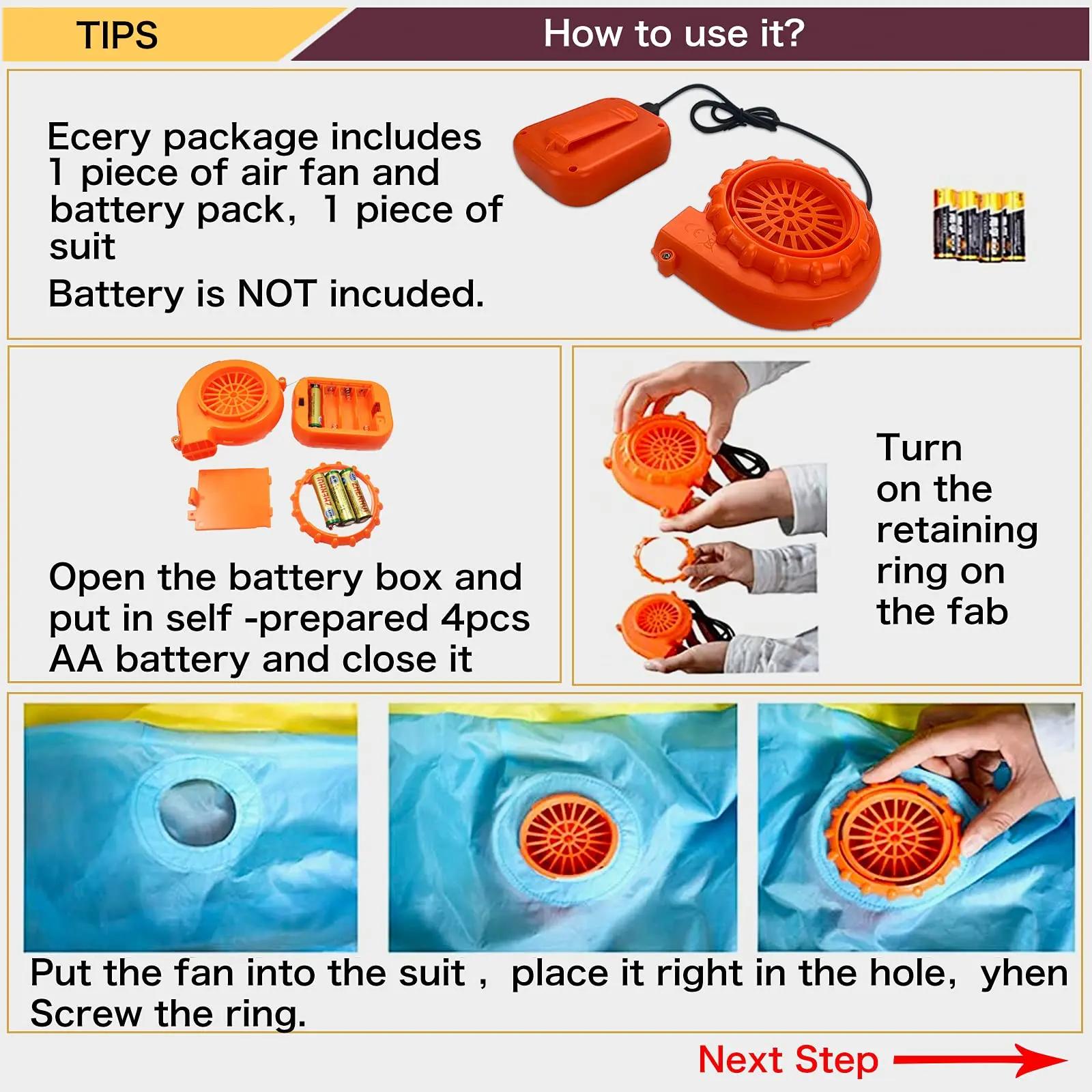 Originals Fan Mini Fan Blower for Dinosaur Costume Doll Mascot Head  or Other Inflatable Game Clothing Suits USB air blower DC