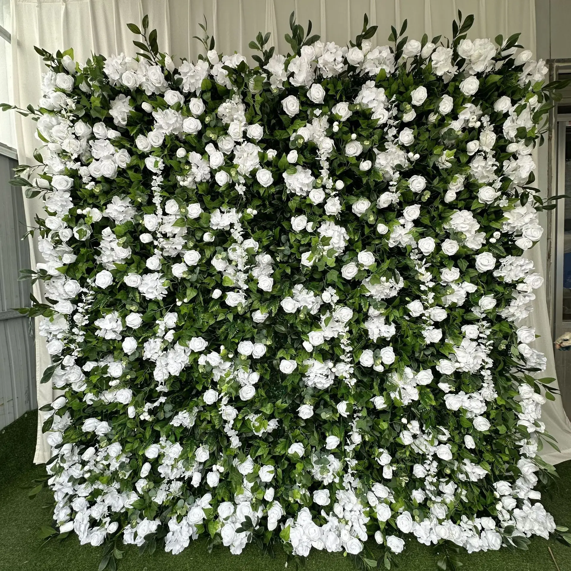 wall decoration cloth bottom background wall event party decorations wedding layout artificial rose flower wall for wedding