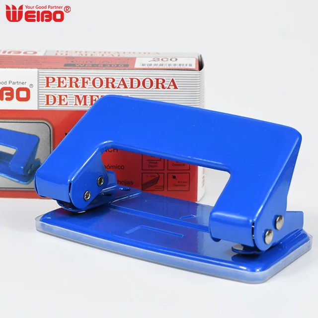 WEIBO Mini Style Factory Made Good Quality Loose Leaf Paper Hole Punch 2 Manual Hole Punch Machine