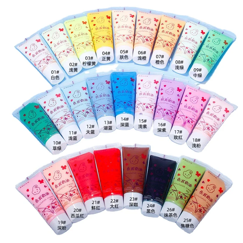 Super Hot Selling 32 Colors Diy Simulation Cream Glue Phone Case Decoration