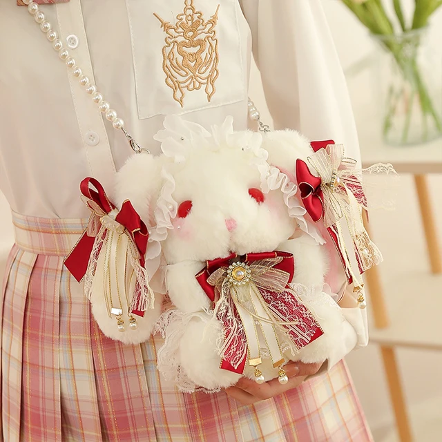 20-30cm wholesale gothic rabbit bunny plushie super soft plush toy custom stuffed animal plush figure toys for kids