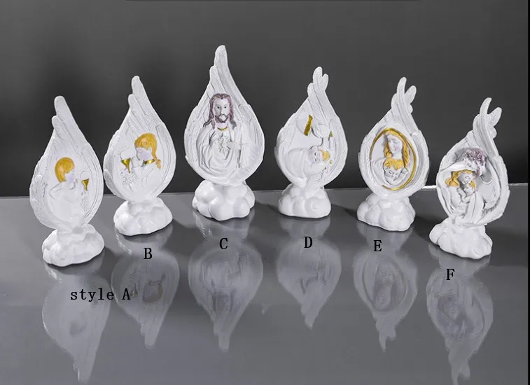 Customized resin baptism baby statue newborn baby gift religious figurine souvenir