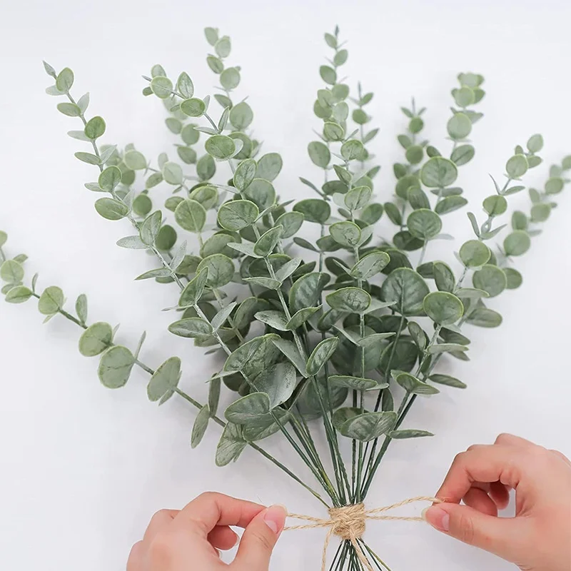 A-304 Artificial Eucalyptus Wholesale Eucalyptus Stems Artificial Single Stem Eucalyptus