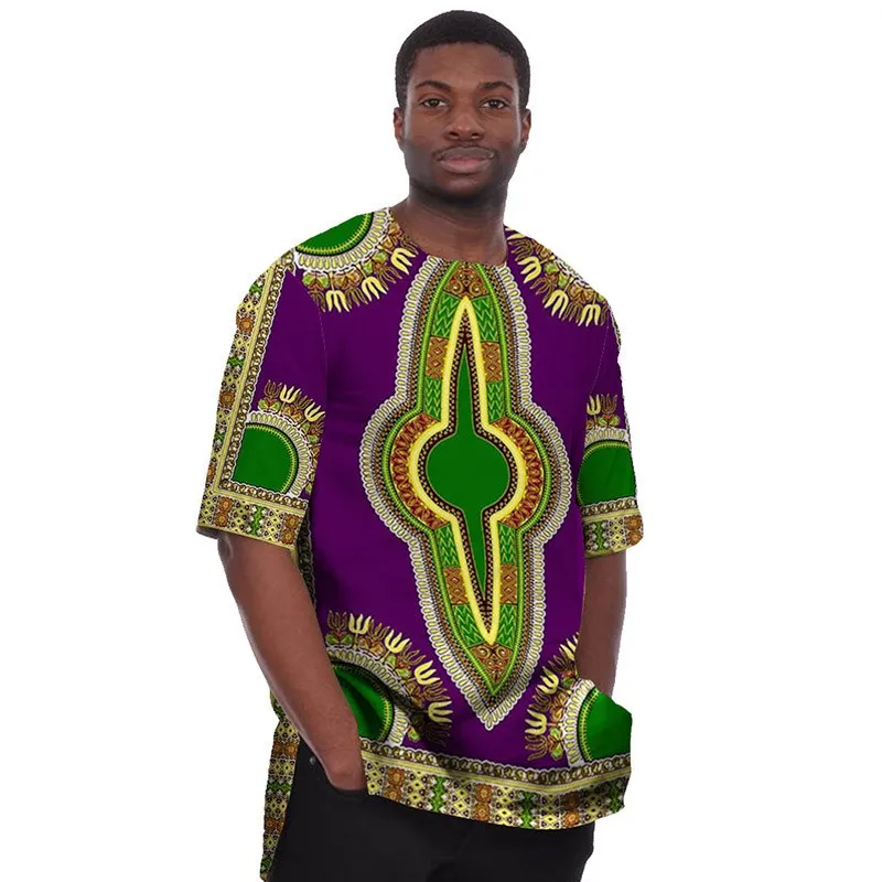 Factory China roupas africanas fashion cotton print african dashiki men dashiki shirt ropa