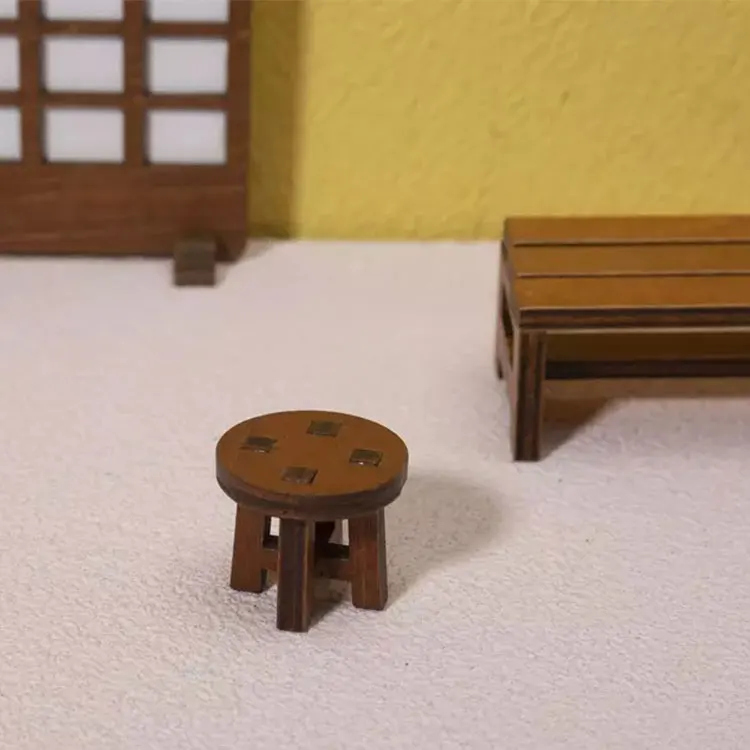 1:12 Doll House Accessories wooden mini chair Stool antique wooden mini chair for kids child toy