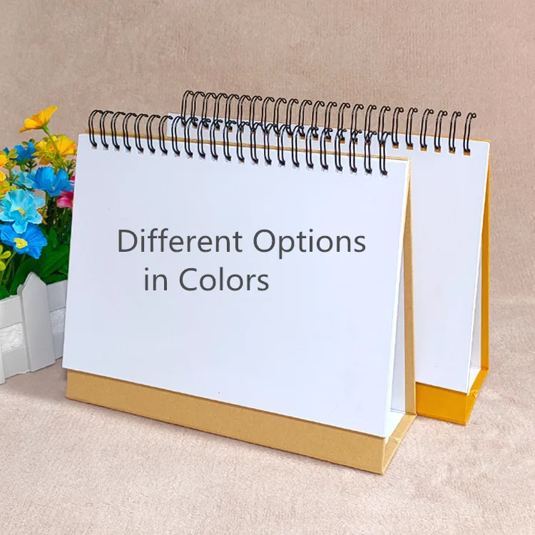 Factory Sales Blank A5 Size Table Calendar for DIY Personal Calendar ,hand Writing Calendar