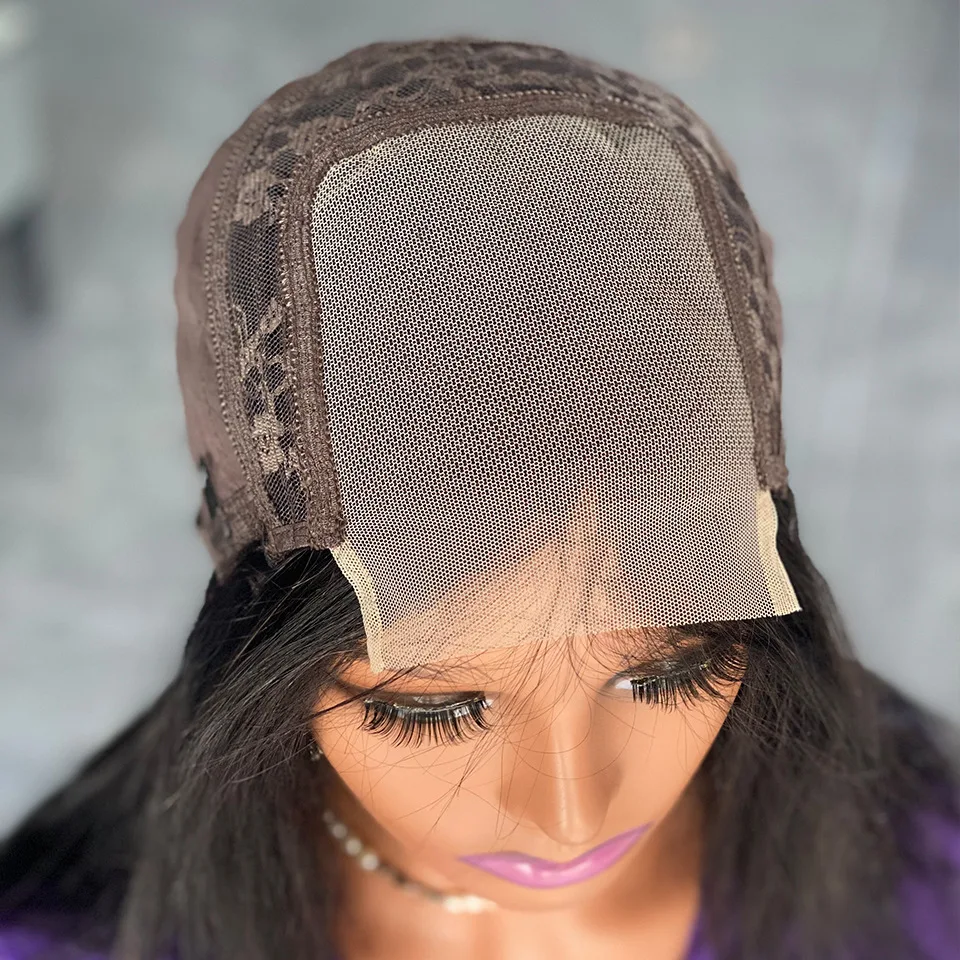 2024 How Selling Wholesale DD Bone Straight Human Hair Wigs 10 inch Bob Wigs Cheap 2*6 Lace Real Human Hair Wig