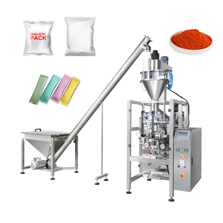 Automatic Wheat Flour VFFS Vertical Flm Bag Pouch Stick Sachet Chili Condiment Spice Chilli Powder Filling Packing Machine
