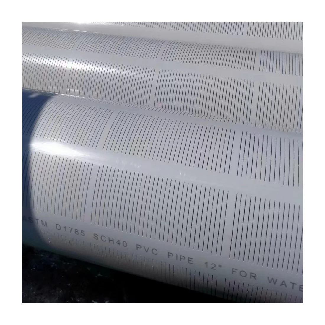 Factory Sale 4 3 2 inch PVCU tubo de drenaje perforado, perforated or Slotted drainage pipe other size