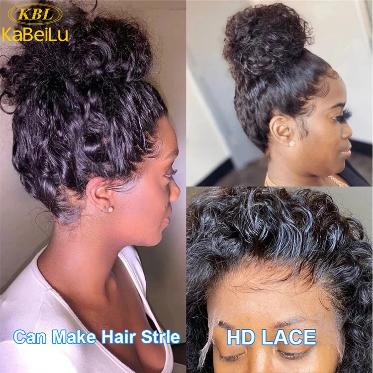 Lace Front Wig ,250% Density Highlight Full Lace Wig Ombre Human Hair for Women Brazilian Hair Kinky Human Hair Wig, KBL 28 Inch