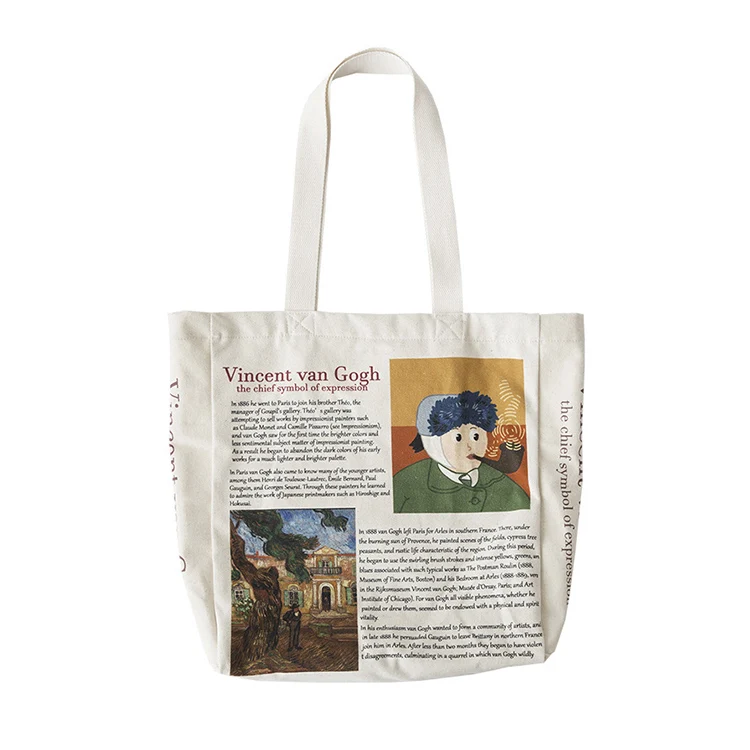 Canvas Tote Shopping Bag Hotsale Custom Logo Printed Recycled Extra Large Eco Friendly Reusable Vintage 100% Cotton Customized