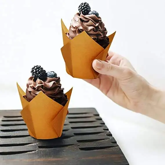 Tulip Decoration Baking Muffin Cupcake Greaseproof Paper Cake Cups Cupcake Baking Molds