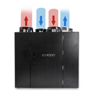 MVHR Vertical Heat Recovery Ventilation Complete System Kit Easy Double Energy Recovery,Heat Recovery Efficiency