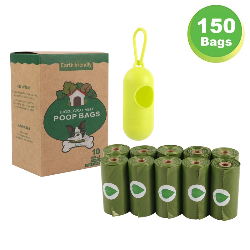 
Pet supplies Custom Printed Biodegradable Dog Poop Bags with a dispenser 