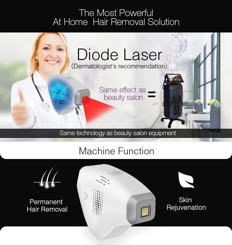  Portable 808 755 1064 effective at home laser permanent hair