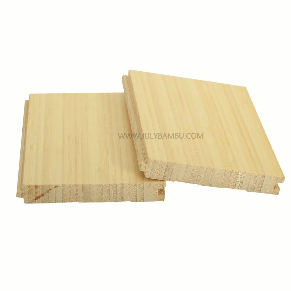 14mm 15mm Natural Bamboo Flooring / Laminated  Indoor Bamboo Parquet With Toung & Groove